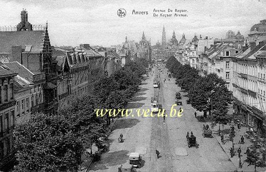 ancienne carte postale de Anvers Avenue De Keyser