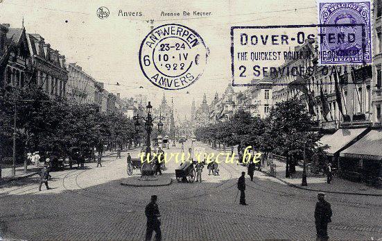 ancienne carte postale de Anvers Avenue De Keyser