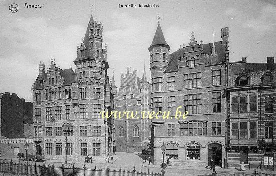 ancienne carte postale de Anvers La Vieille Boucherie