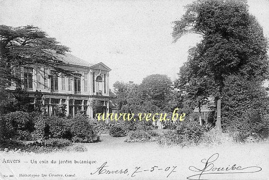 ancienne carte postale de Anvers Un coin du Jardin Botanique