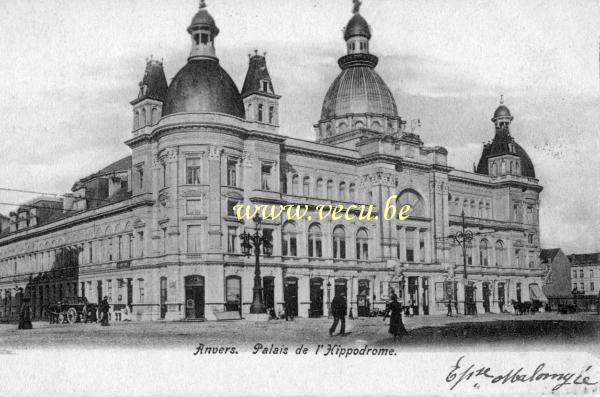 ancienne carte postale de Anvers Palais de l'hippodrome