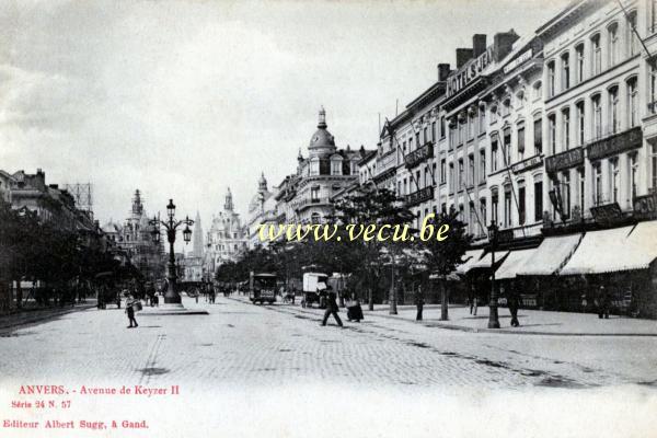 postkaart van Antwerpen Keyzerlaan
