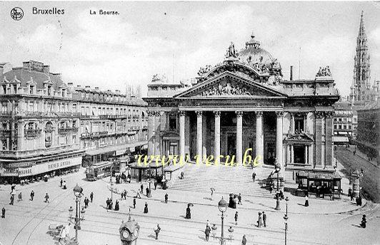 ancienne carte postale de Bruxelles La Bourse