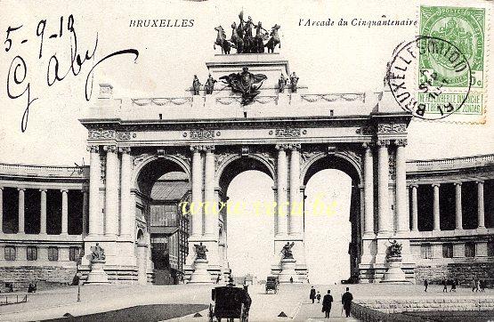 ancienne carte postale de Etterbeek l'Arcade du Cinquantenaire