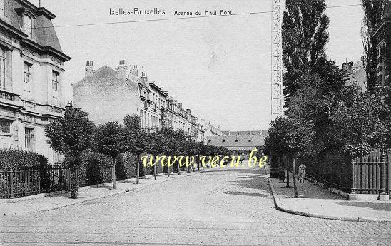 ancienne carte postale de Ixelles Avenue du Haut Pont