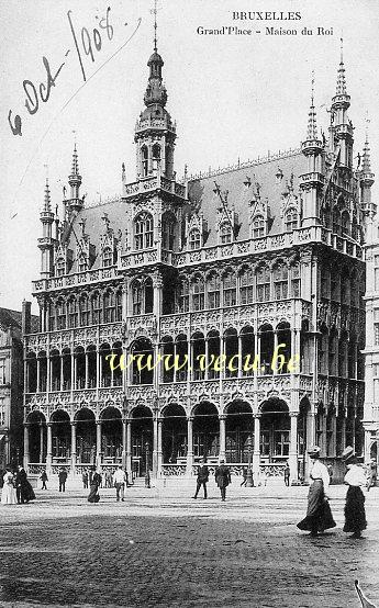 postkaart van Brussel Grote Markt en het broodhuis