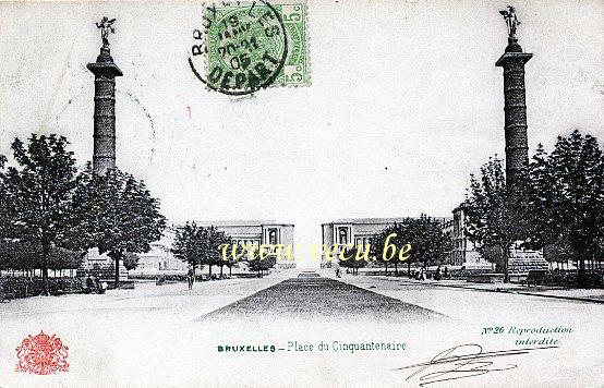 ancienne carte postale de Etterbeek Place du Cinquantenaire