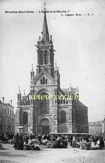 postkaart van Sint-Gillis De Kerk en de Makt