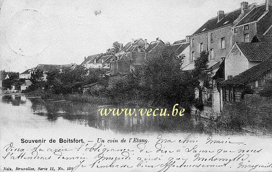ancienne carte postale de Watermael-Boitsfort Un coin de l'Etang