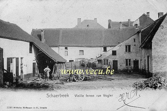 ancienne carte postale de Schaerbeek Vieille ferme rue Vogler