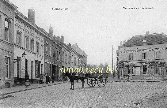 ancienne carte postale de Auderghem Chaussée de Tervueren (et chée de Wavre)