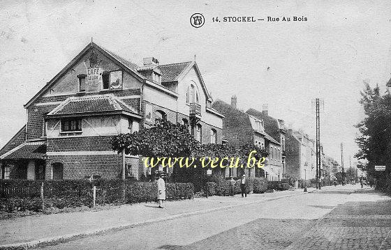 ancienne carte postale de Woluwe-St-Pierre Stockel - Rue au Bois