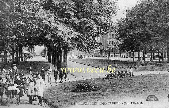 ancienne carte postale de Koekelberg Parc Elisabeth