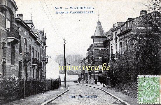 ancienne carte postale de Watermael-Boitsfort Watermael - Avenue Vanbeecelaer