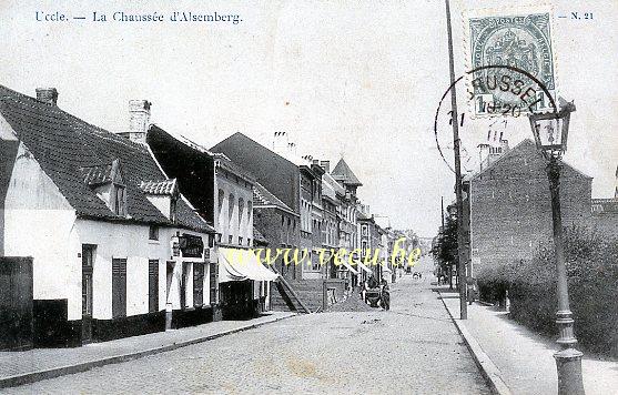 ancienne carte postale de Uccle La Chaussée d'Alsemberg