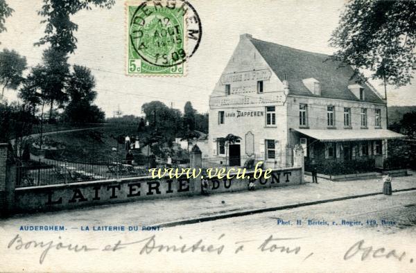 ancienne carte postale de Auderghem La Laiterie du pont