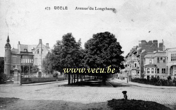 ancienne carte postale de Uccle Avenue du Longchamp (actuellement avenue Winston Churchill)