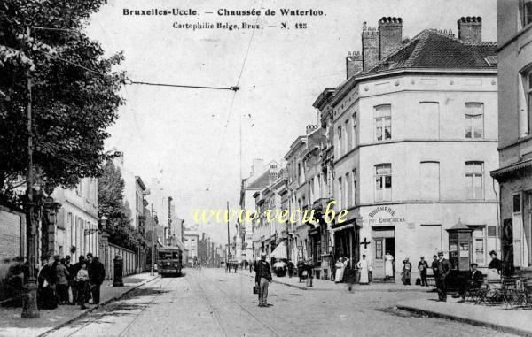 ancienne carte postale de Uccle Chaussée de Waterloo