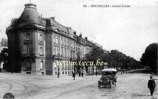 postkaart van Brussel Louizalaan