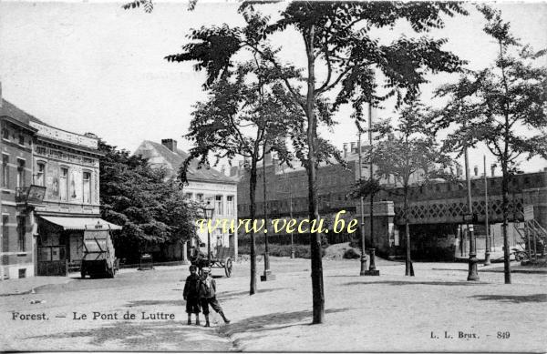 postkaart van Vorst Le pont de Luttre