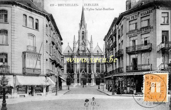 ancienne carte postale de Ixelles L'Eglise Saint-Boniface