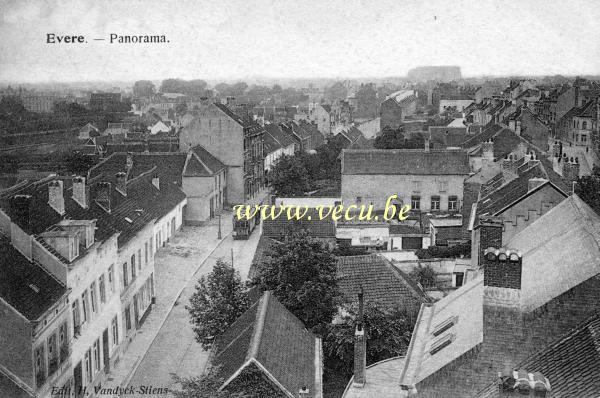 ancienne carte postale de Evere Panorama