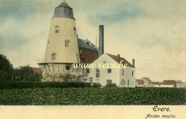 ancienne carte postale de Evere Ancien moulin