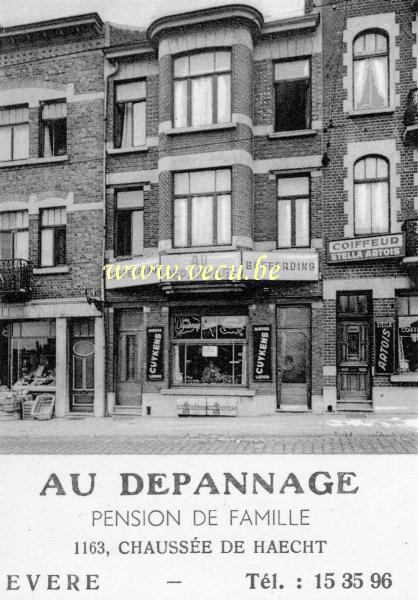 ancienne carte postale de Evere Au Depannage - Pension de famille. 1163 Chaussée de Haecht