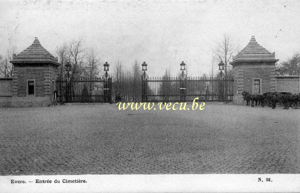 postkaart van Evere De Brusselse kerkhof in Evere