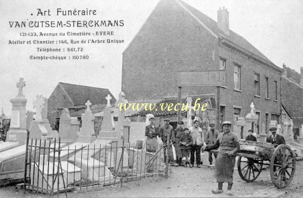 postkaart van Evere Firma Van Cutsem - Sterckmans - kerkhoflaan 131-133