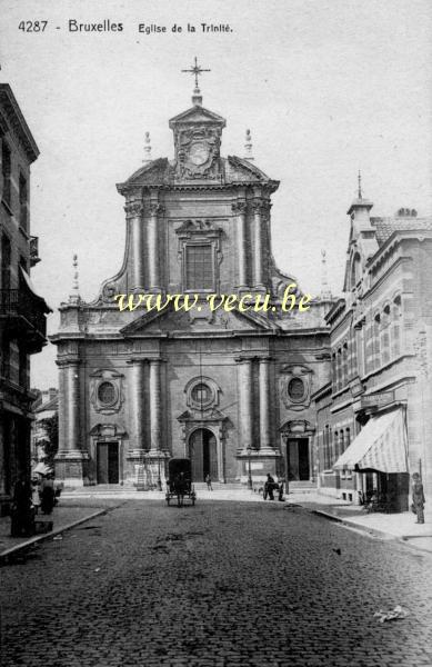 ancienne carte postale de Ixelles Eglise de la trinité