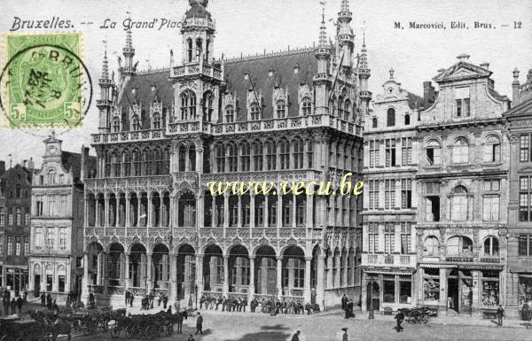 ancienne carte postale de Bruxelles La Grand Place