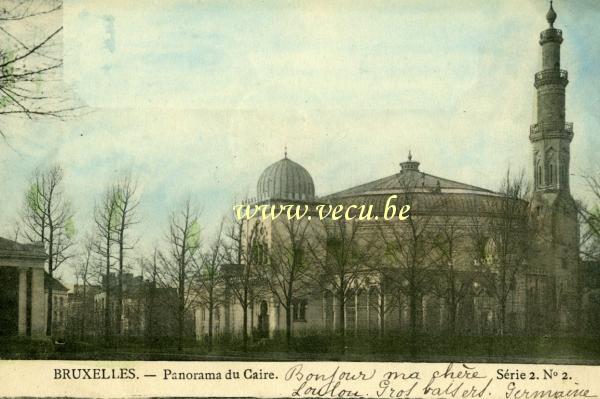 ancienne carte postale de Etterbeek Parc du cinquantenaire - Panorama du Caire