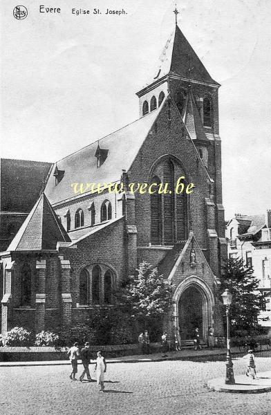 ancienne carte postale de Evere Eglise Saint-Joseph