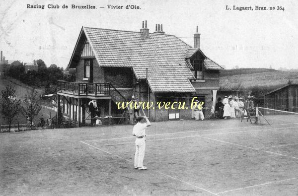 ancienne carte postale de Uccle Tennis Racing club de Bruxelles - Vivier d'Oie