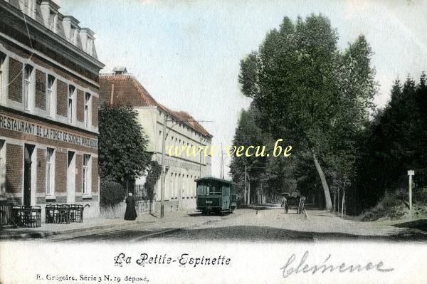 ancienne carte postale de Uccle La Petite Espinette