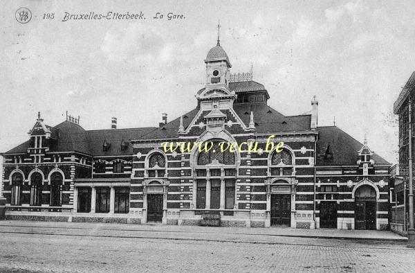 ancienne carte postale de Etterbeek La Gare