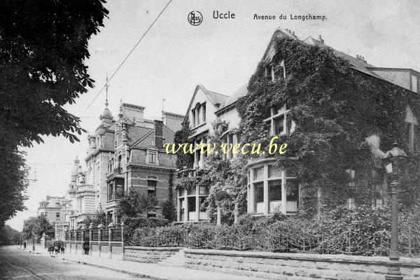 ancienne carte postale de Uccle Avenue du Longchamp (actuelle avenue W. Churchill)