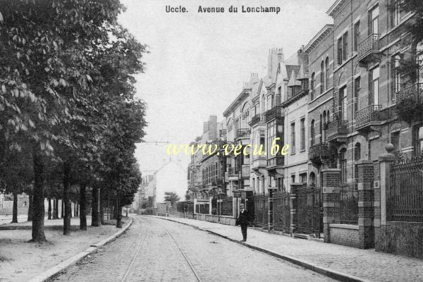 ancienne carte postale de Uccle Avenue du Longchamp (actuelle avenue W. Churchill)