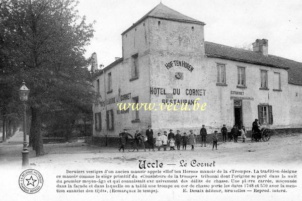 ancienne carte postale de Uccle Le Cornet (avenue De Fré 13 et Crabbegat)