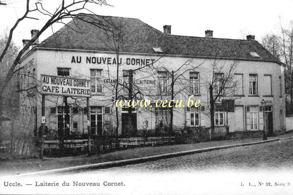 ancienne carte postale de Uccle Laiterie du Nouveau Cornet (avenue Brugman)