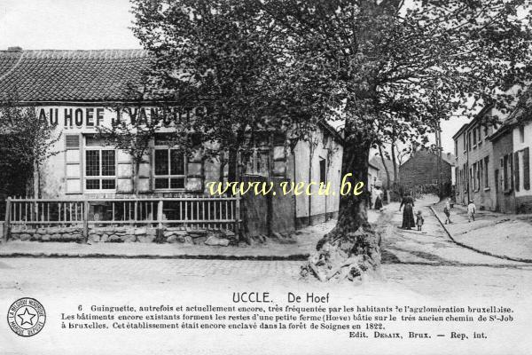 ancienne carte postale de Uccle De Hoef (actuellement rue Edith Cavell 218)