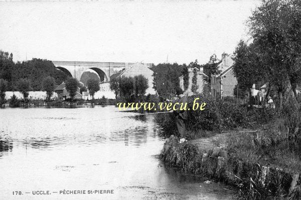ancienne carte postale de Uccle Pêcherie Saint-Pierre