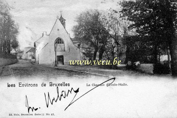 ancienne carte postale de Uccle La Chapelle d'Uccle-Stalle