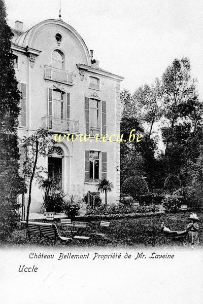 ancienne carte postale de Uccle Château Bellemont - propriété de Mr. Lavigne