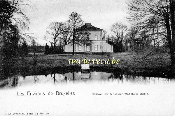 ancienne carte postale de Uccle Château de Monsieur Woeste à Uccle
