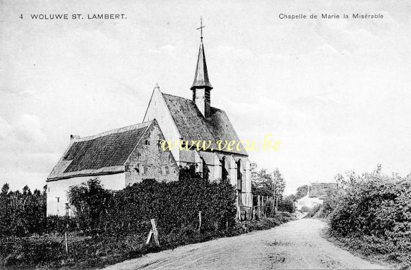 ancienne carte postale de Woluwe-St-Lambert Chapelle de Marie la Misérable