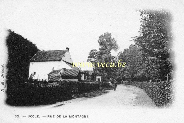 ancienne carte postale de Uccle Rue de la Montagne