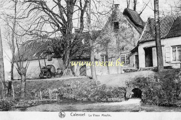 ancienne carte postale de Uccle Calevoet - Le Vieux Moulin