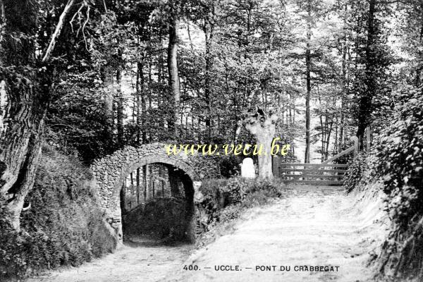 ancienne carte postale de Uccle Pont du Crabbegat